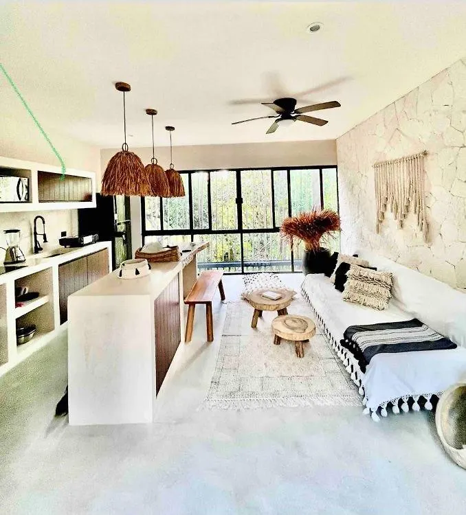アパート Tulum Boho Beautiful Apt Special Fee For Bardo Daypass メキシコ
